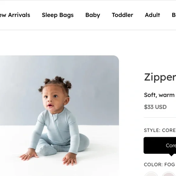 2x Kyte Baby zippered footie onesies - size preemie - Picture 4 of 4